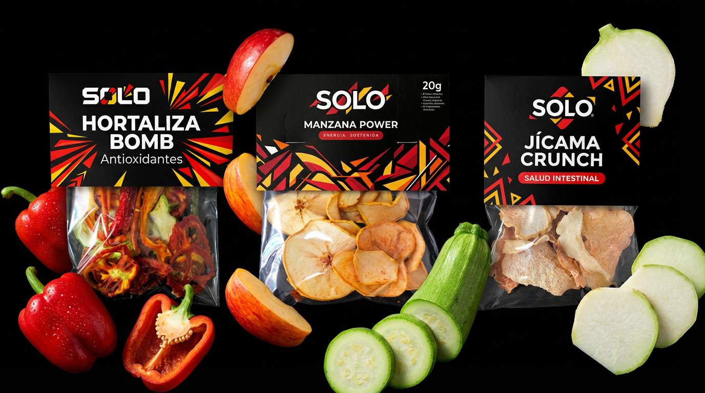 Ingredientes y productos saludables de snacks deshidratados