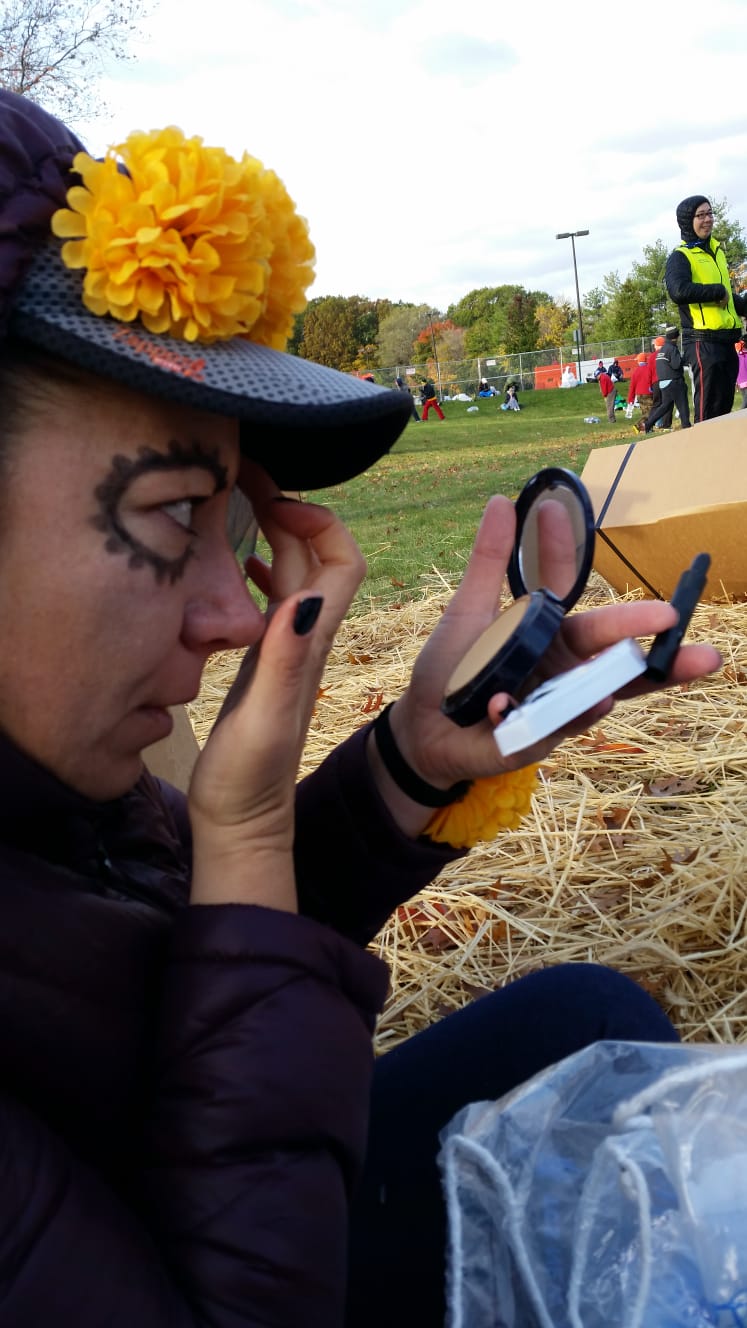 Abrazo en la meta maratón Nueva York