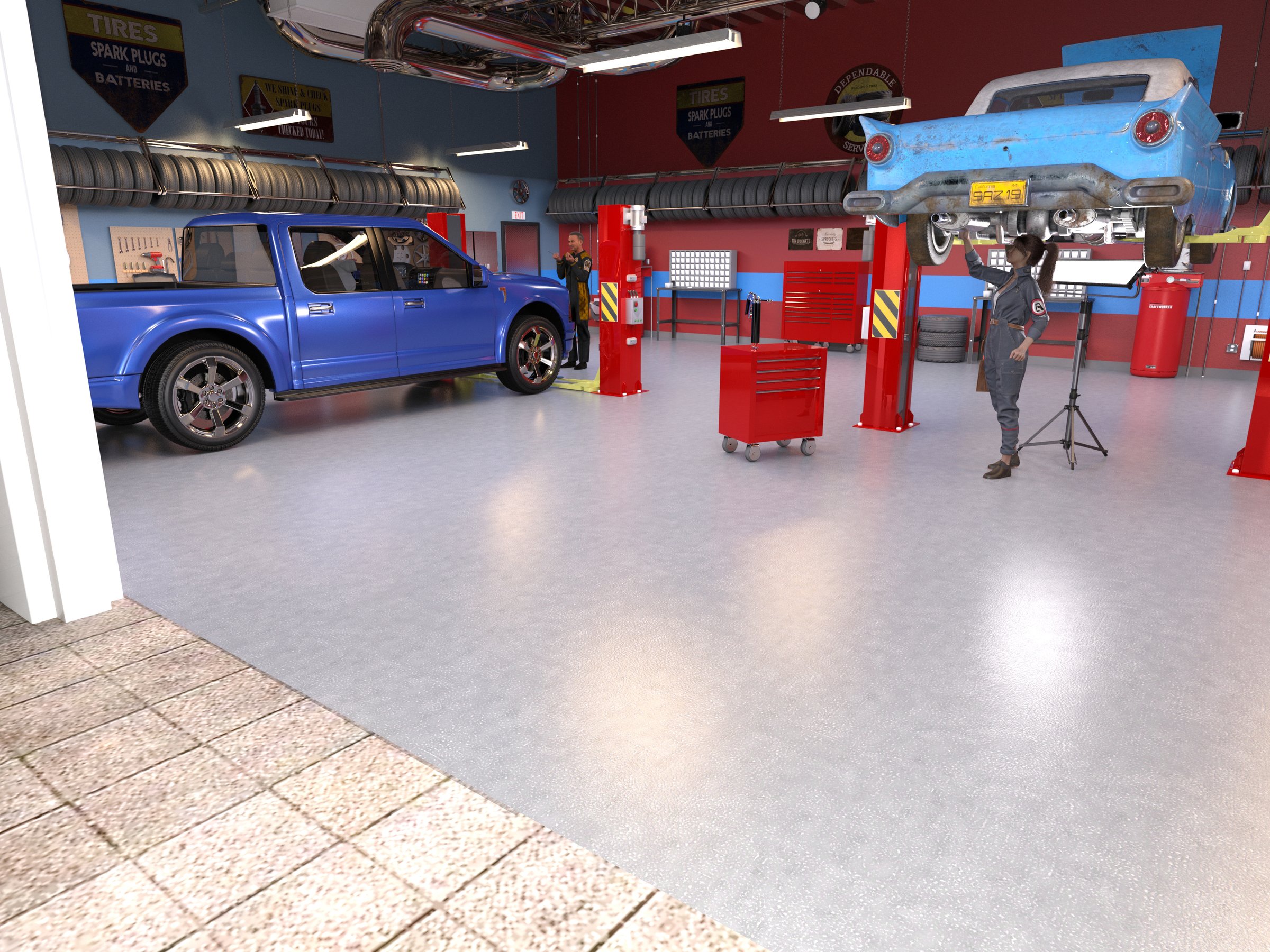 Tire Shop, Pulling In 2