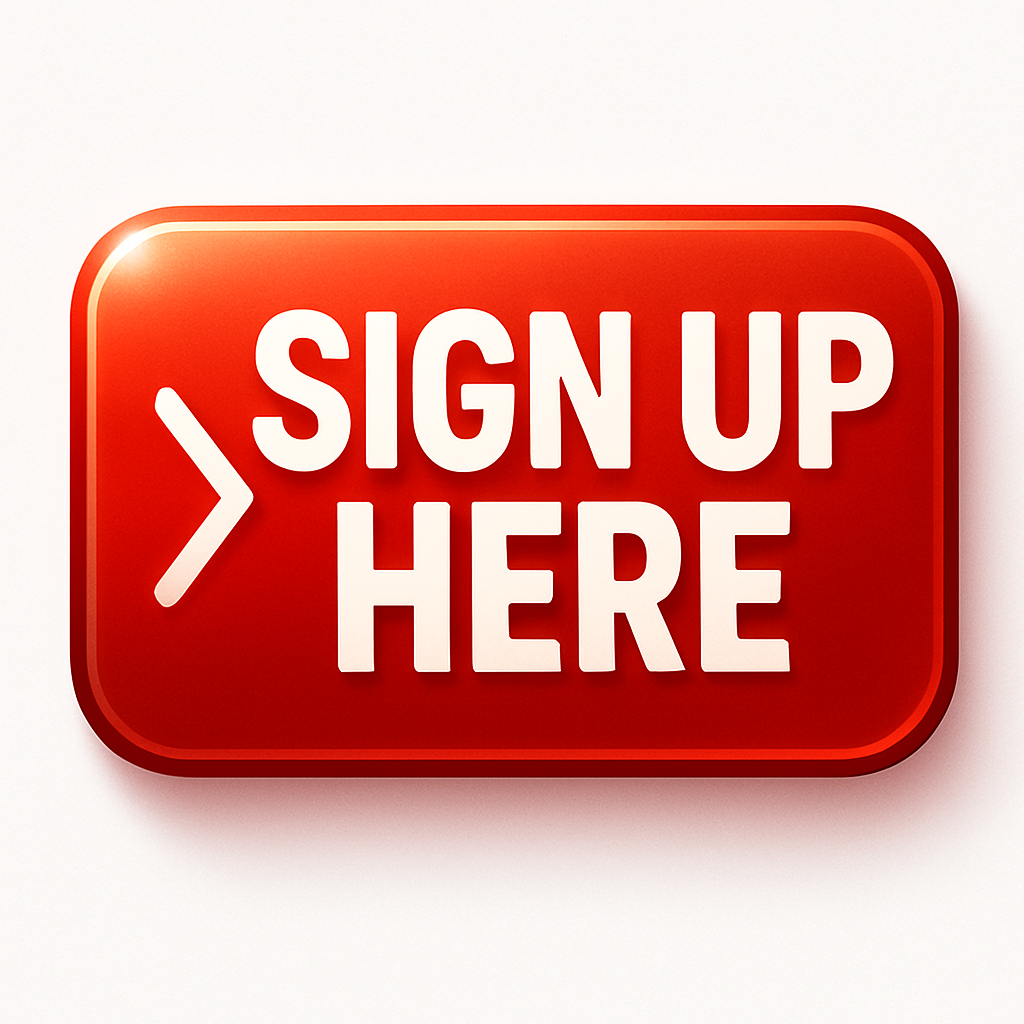 A red rectangular button with rounded edges displaying the text Sign Up Here in white capital letters.