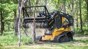 Bobcat forestry mulcher clearing brush