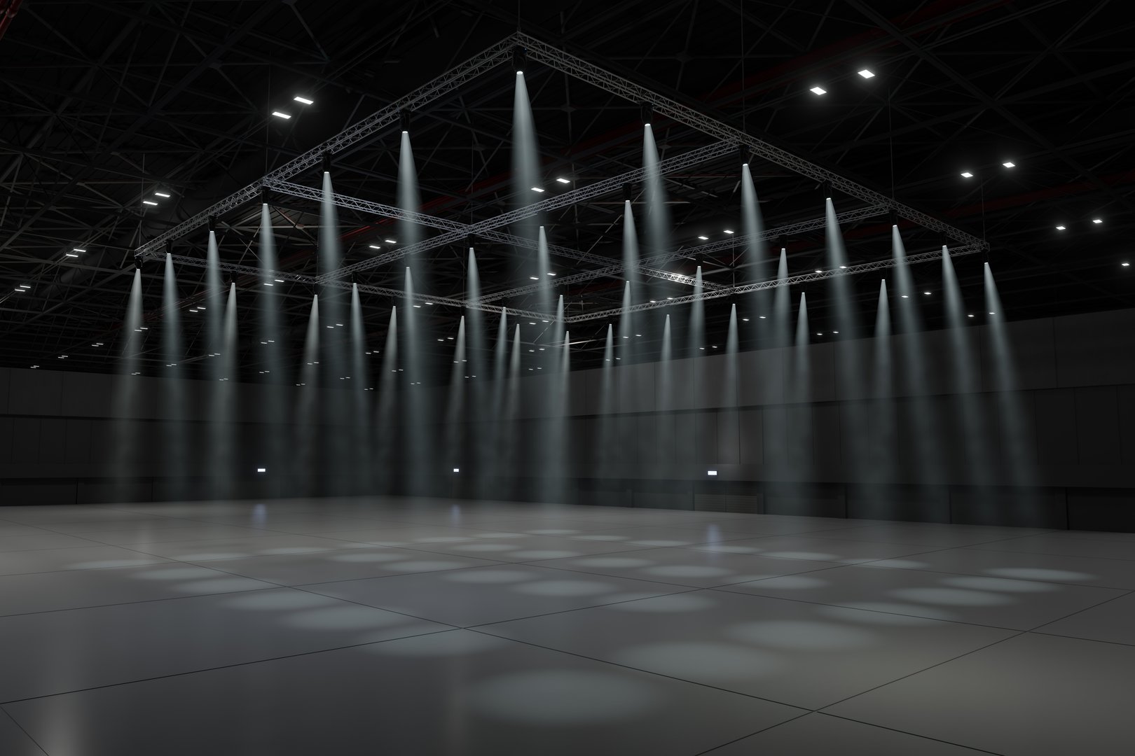 Empty hall exhibition centre