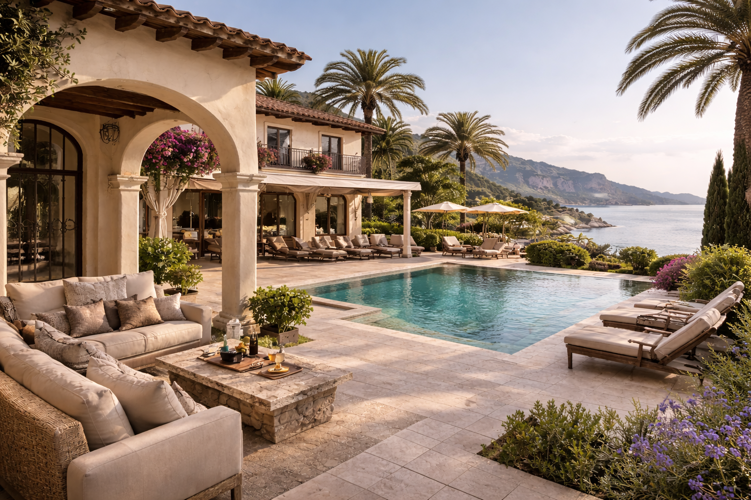 Mediterranean Villa - Living Room