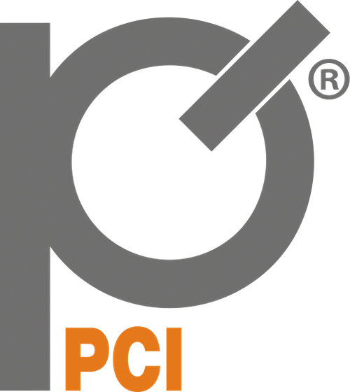 Logo featuring a stylized gray letter 'P' with an orange 'PCI' underneath, accompanied by a registered trademark symbol.