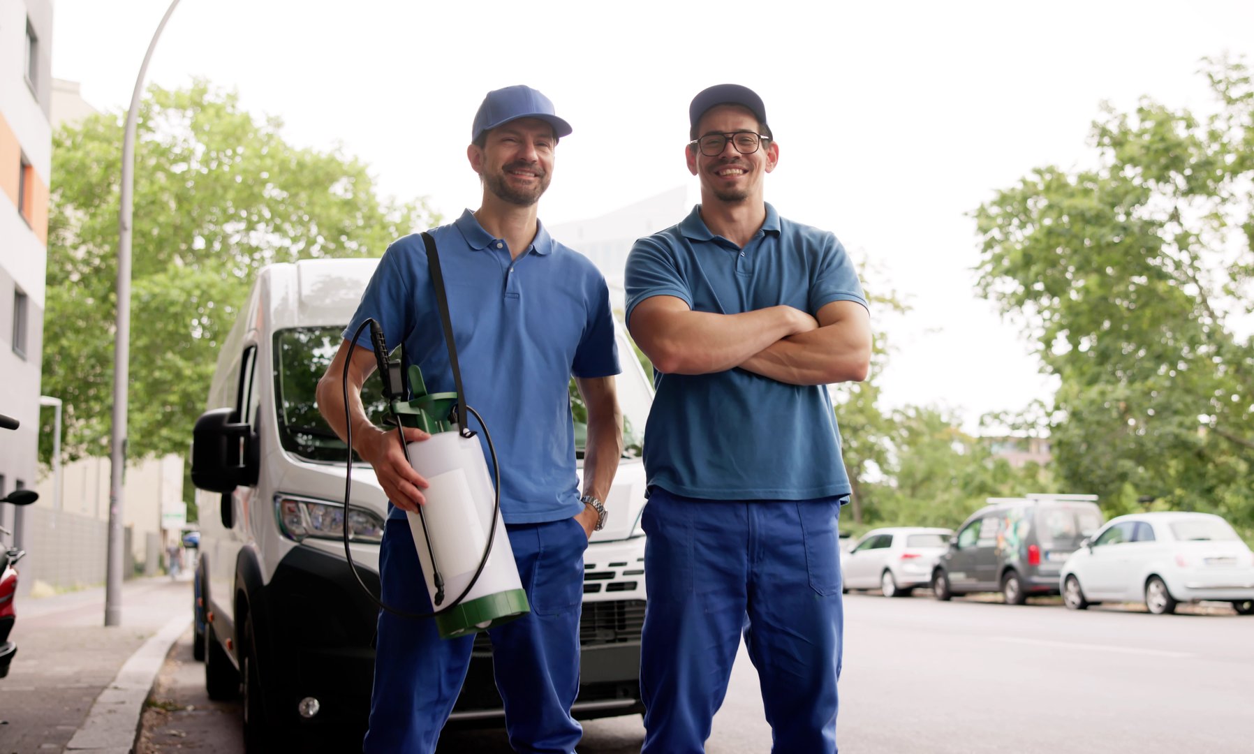 Pest control professional providing ant extermination services
