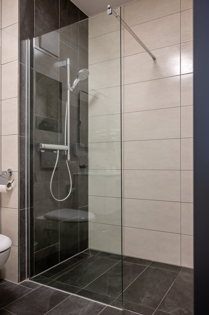 modern walk-in shower