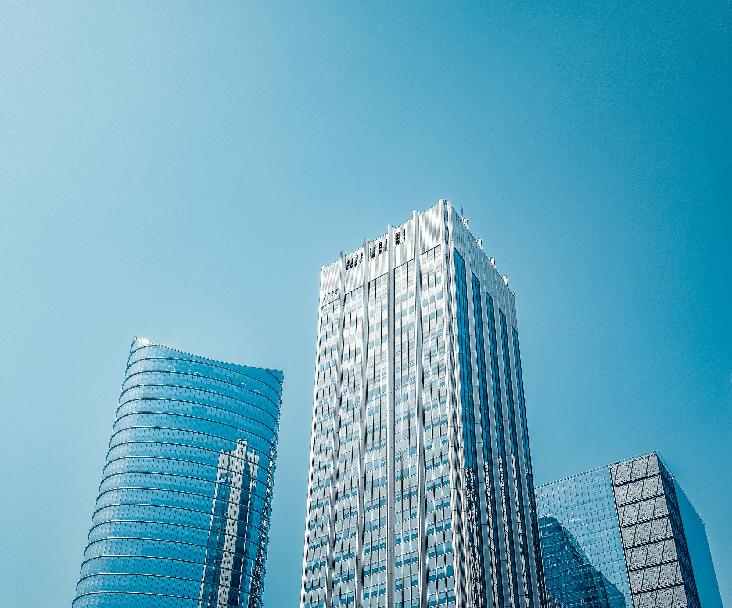 Modern commercial buildings