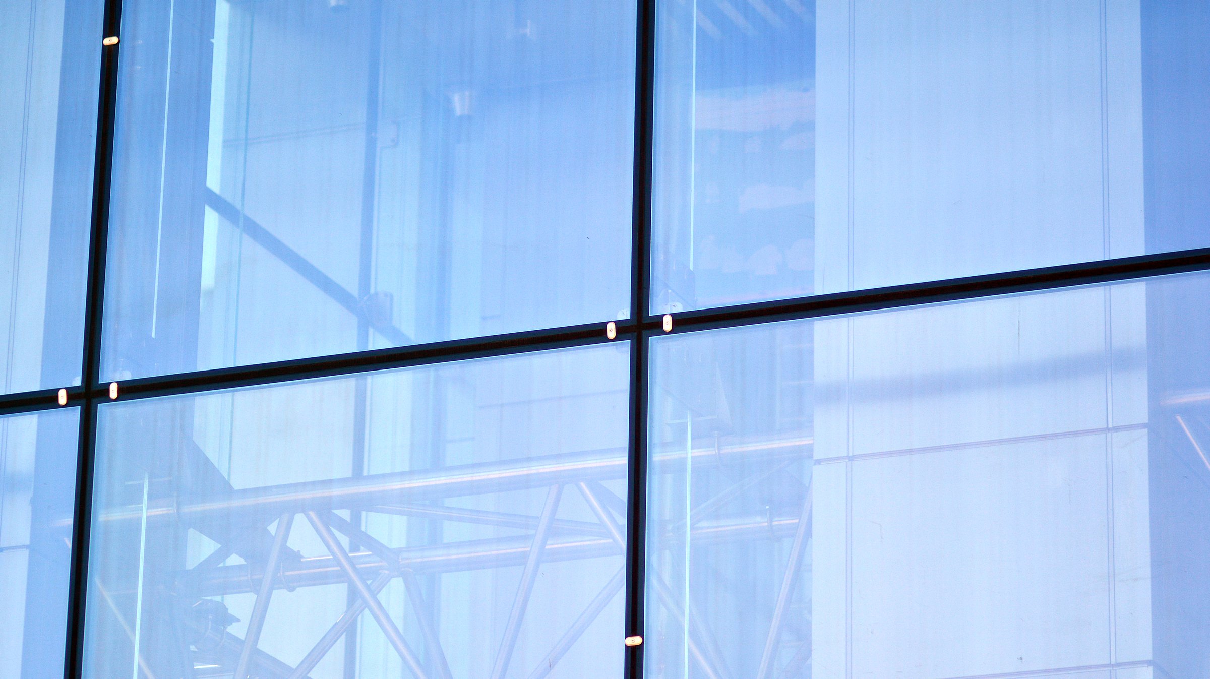 Looking up at business buildings in downtown.