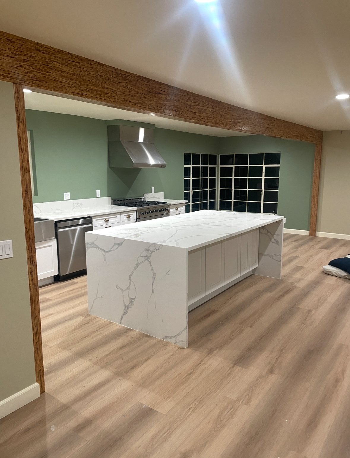 Renovated kitchen and living space