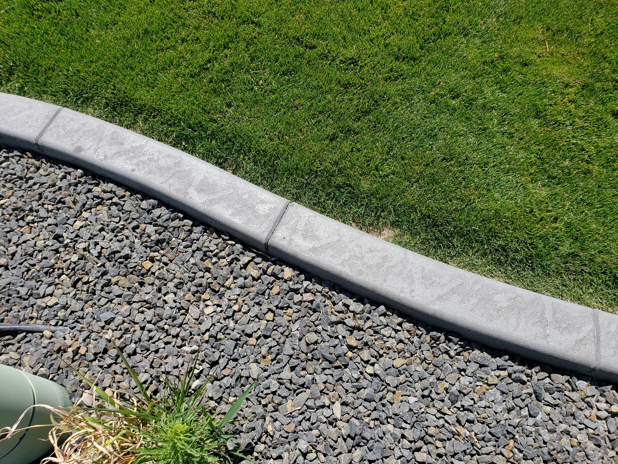 Professional concrete curbing installation project