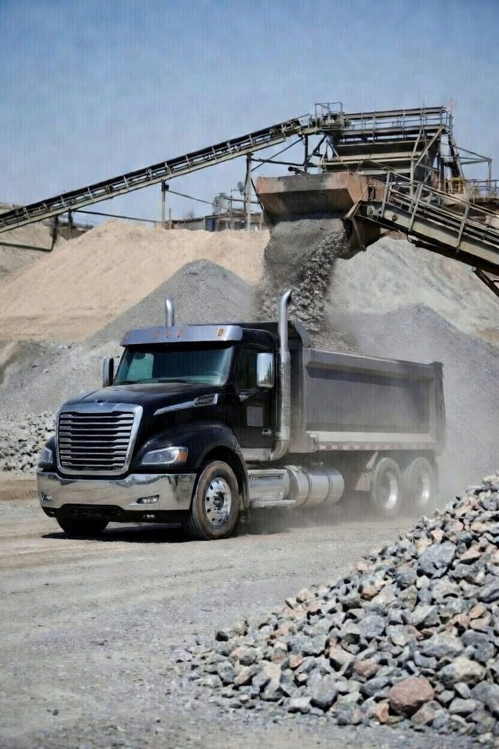 End dump trailer truck