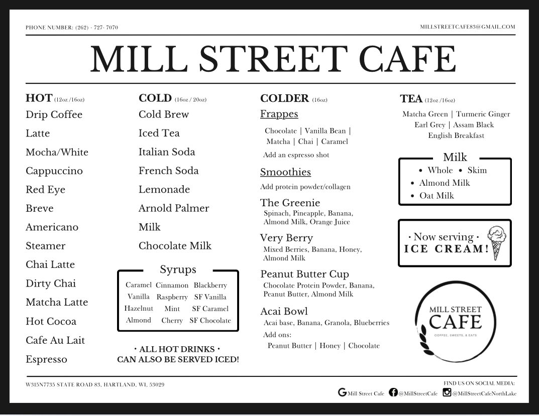 Specialty Coffee Drinks