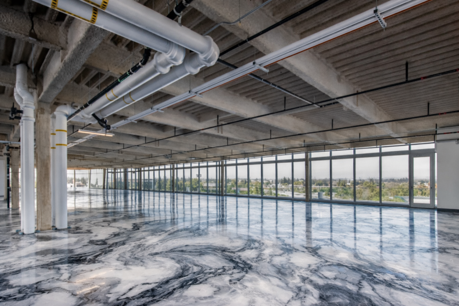 Stunning marble epoxy finish with luxurious patterns