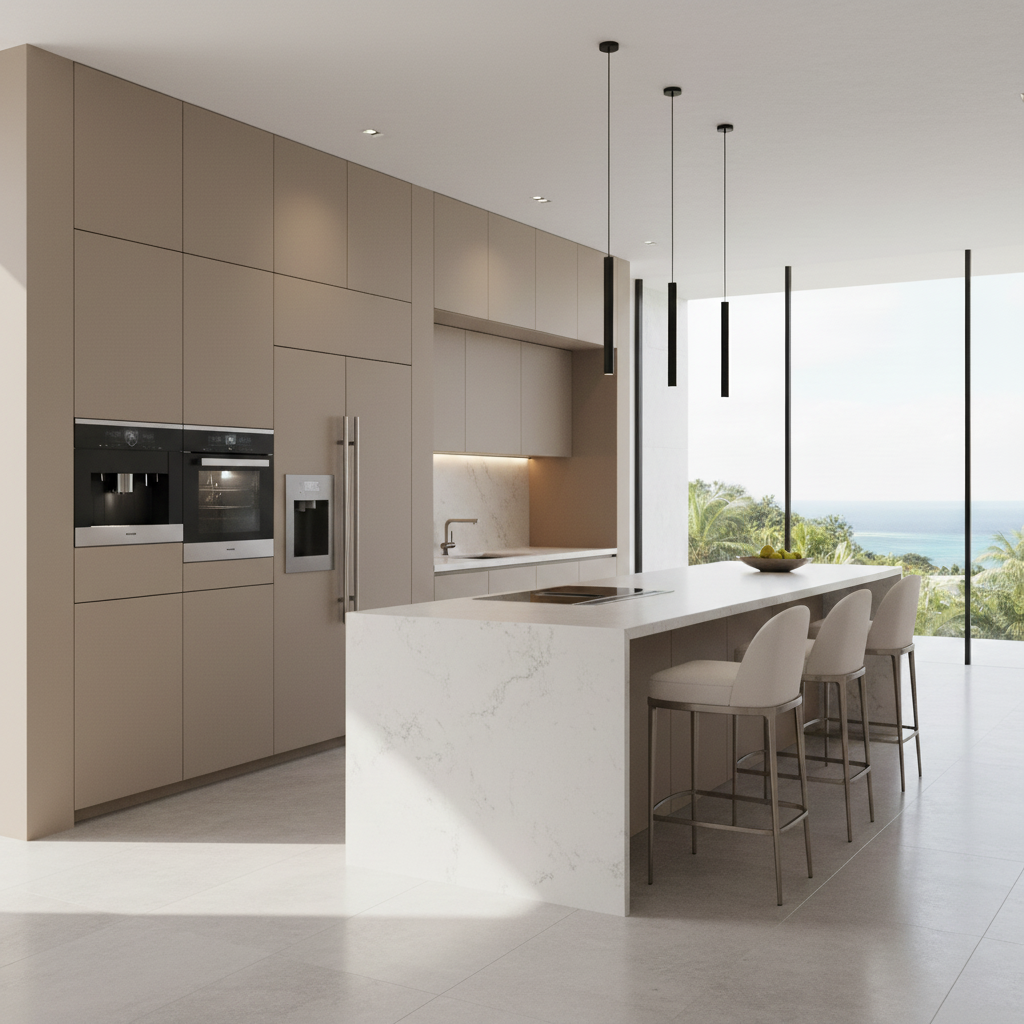Paradise Hills contemporary kitchen design with modern finishes and elegant styling