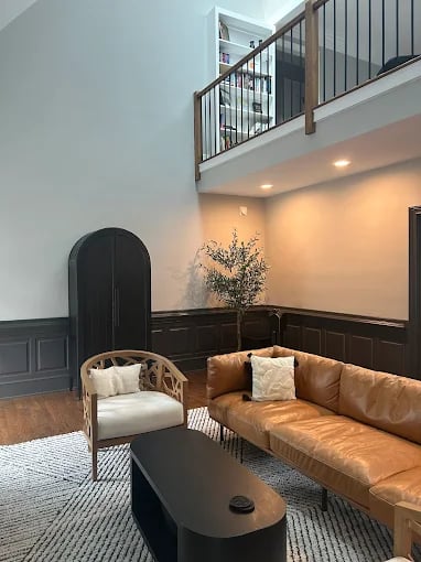 Room with beautiful wood flooring