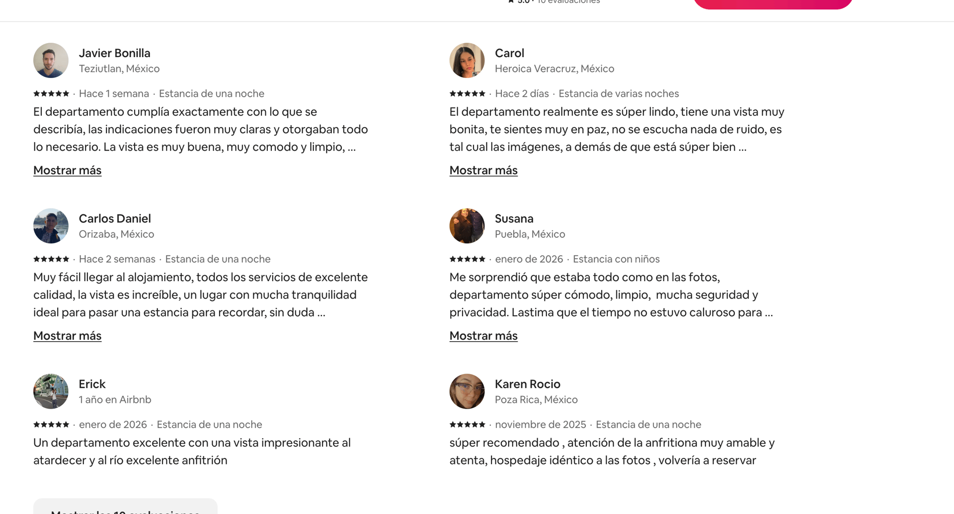 Opinión de huésped verificada en Airbnb