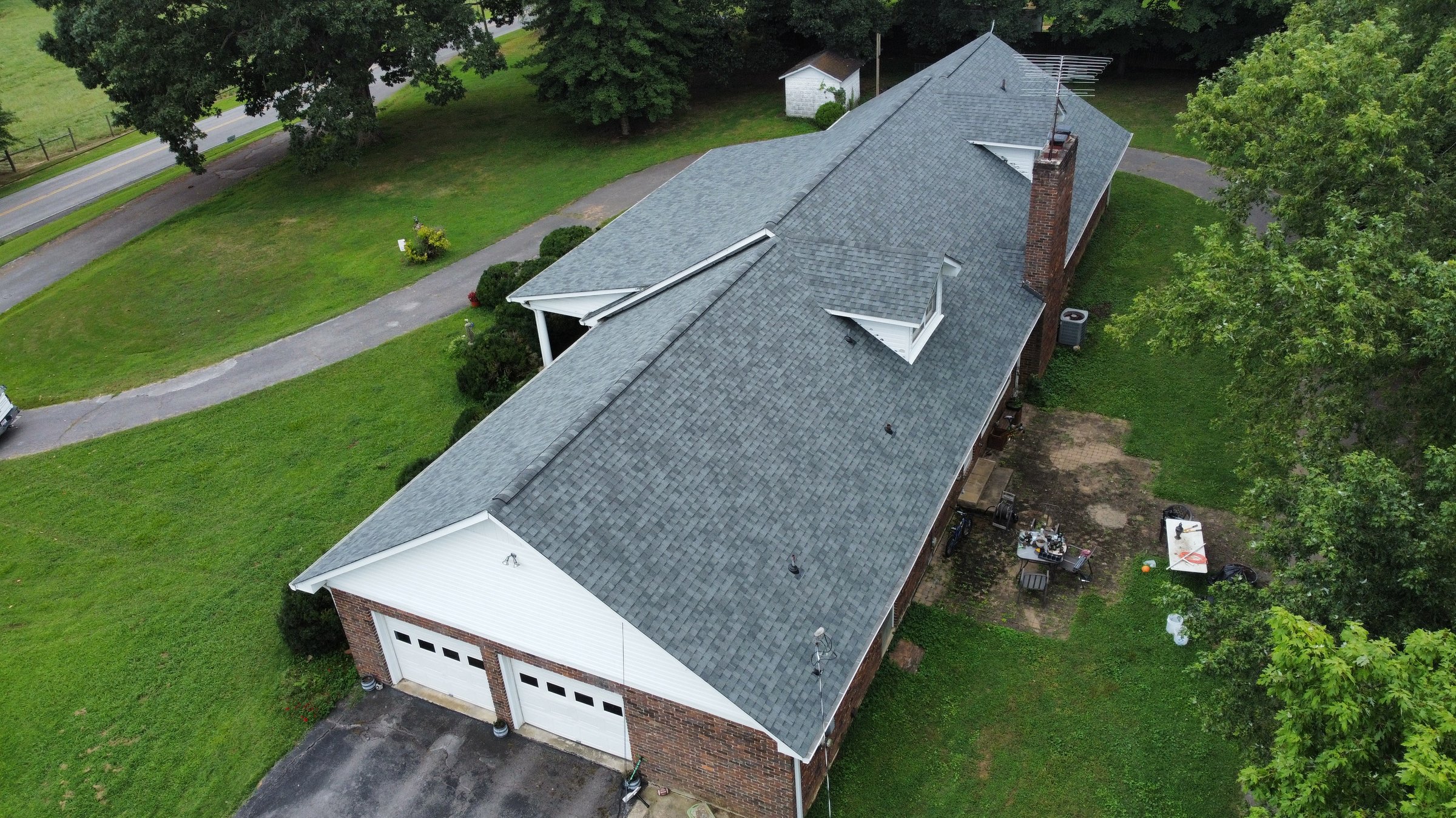 Drone roof view August 2025