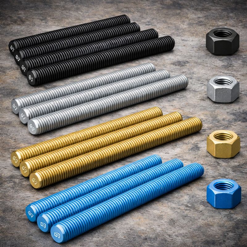 Espárragos, birlos y tuercas industriales de alta resistencia