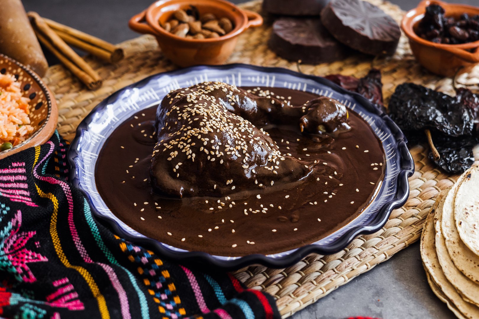 Recetas familiares de mole mexicano tradicional