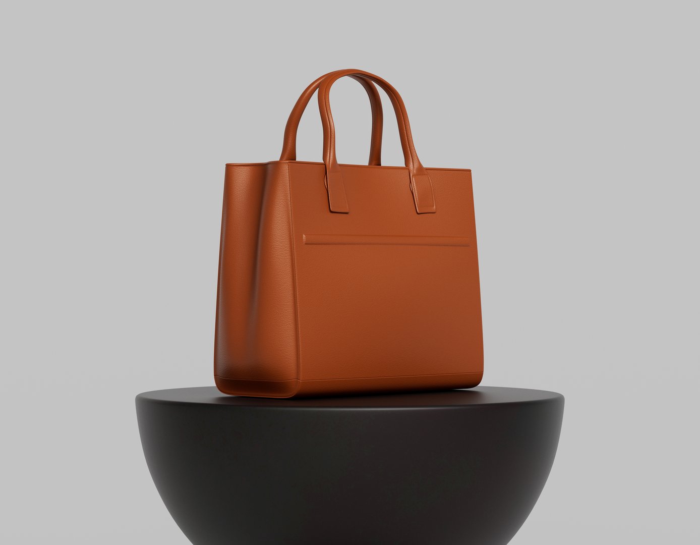 Woman's Luxury Leather Bag Mock up. 3D Rendering