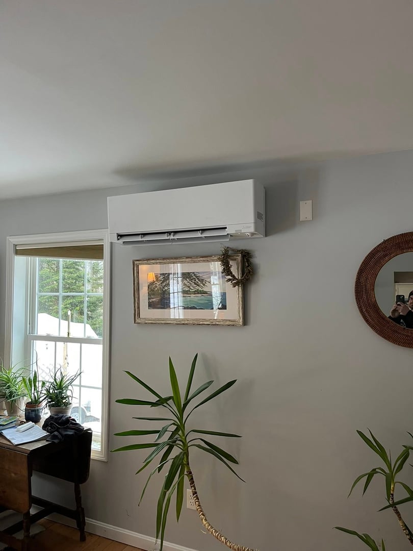Indoor heat pump unit installation