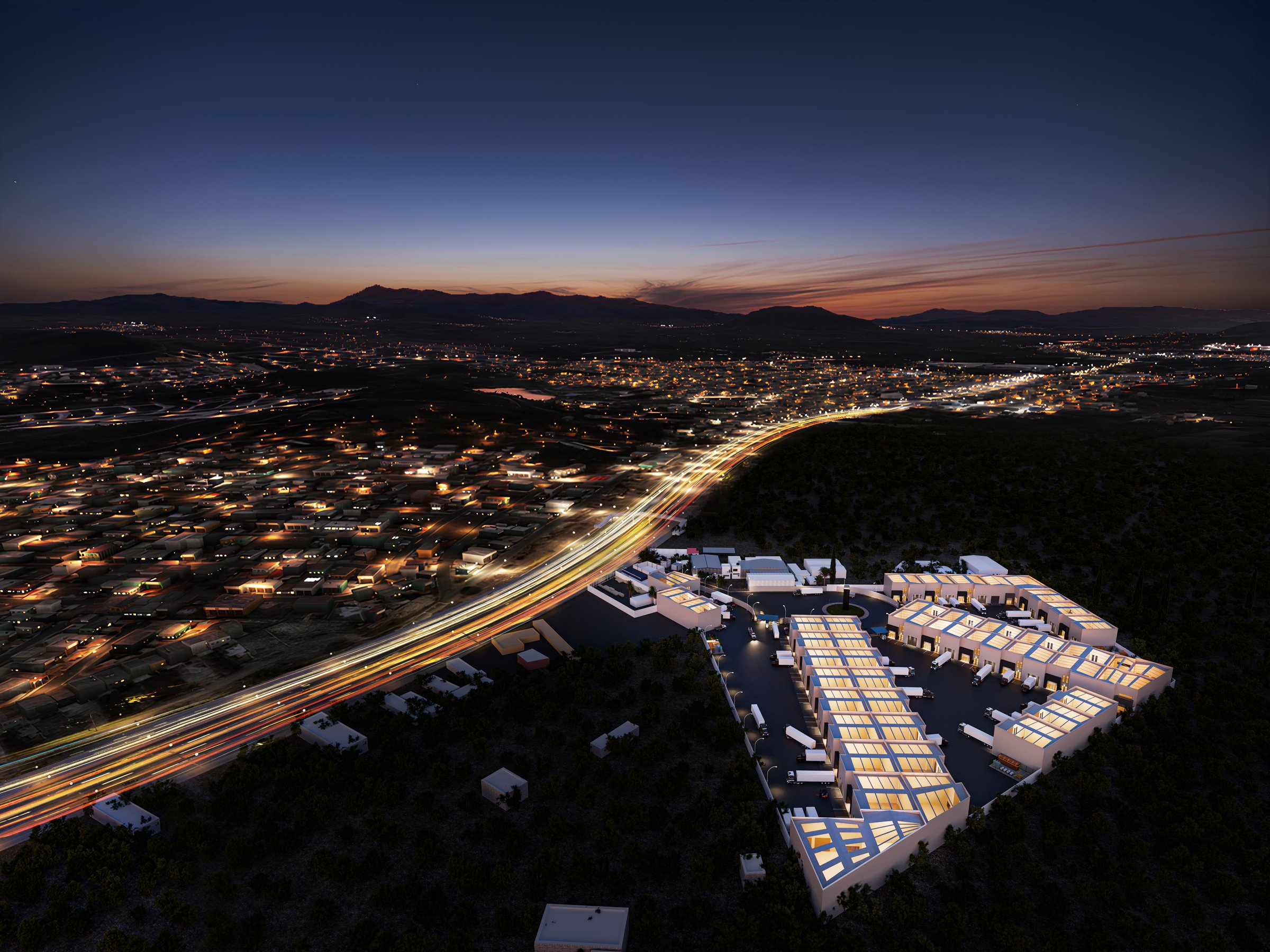 Conjunto residencial vista aérea