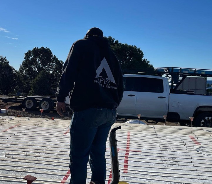 Installing heat tube for a heating system in SW Colorado