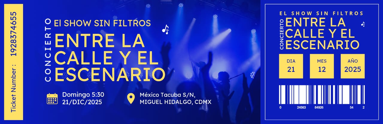 Boleto Digital 1 - El Show Sin Filtros