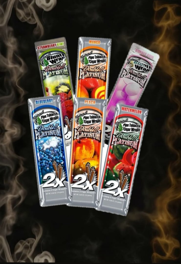 Flavoured blunt wrap with smoke effect