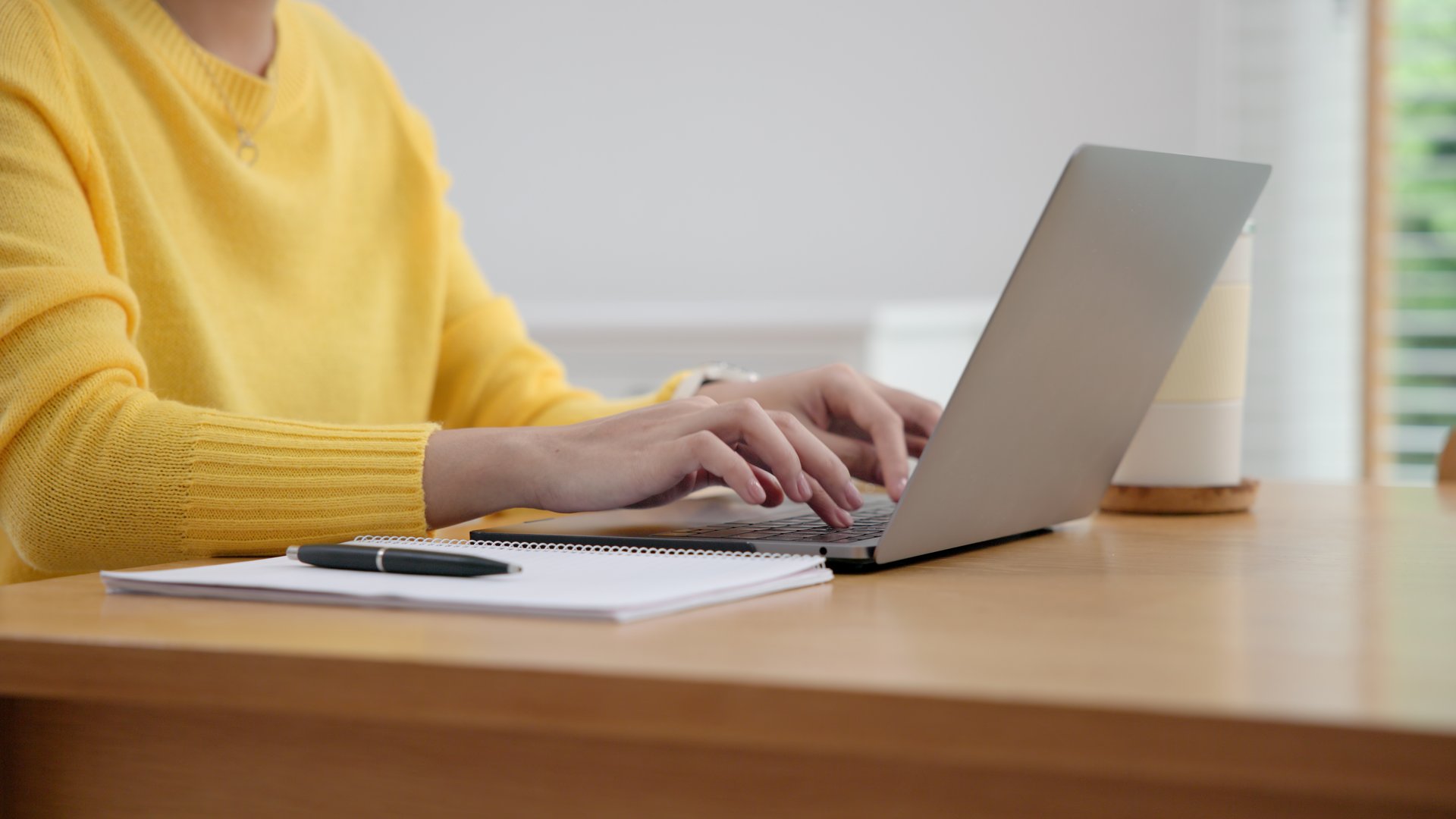 Young asian woman AI tech talent workforce help ask job upskill career plan class. Adult female asia people sit digital nomad work at home typing chatting chat bot search data text online chatbot app.