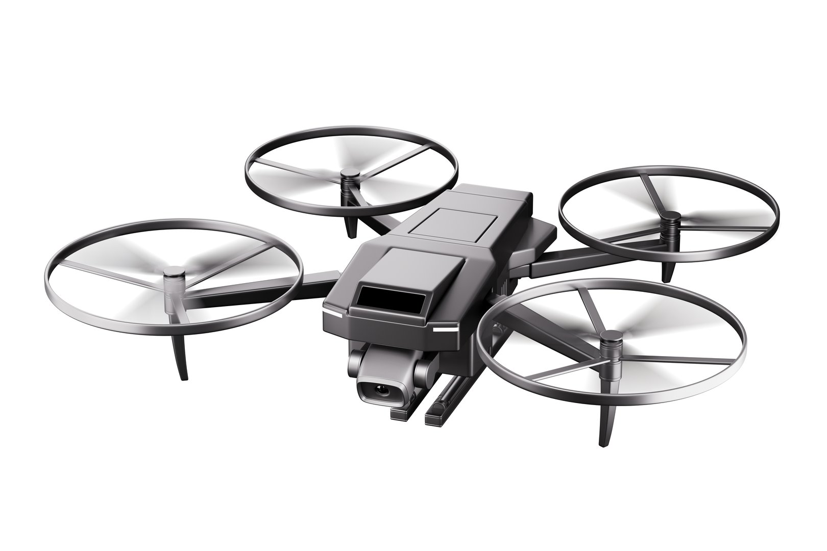 3d rendering logistics transportation drone in white background
