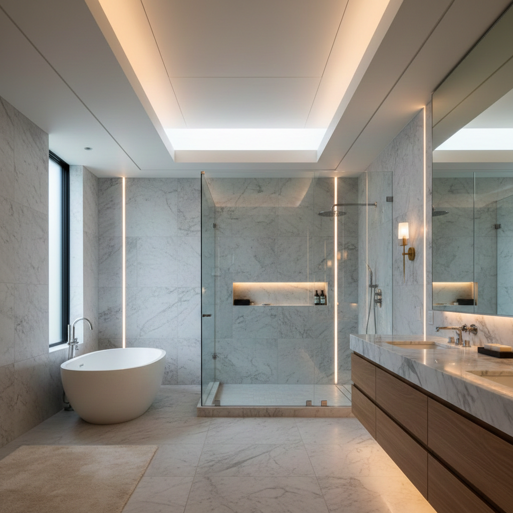 Modern luxury bathroom renovation