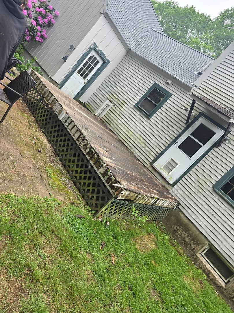 Deck construction before