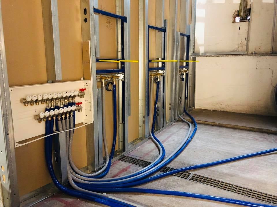 Impianto idraulico realizzato - bagno moderno Milano