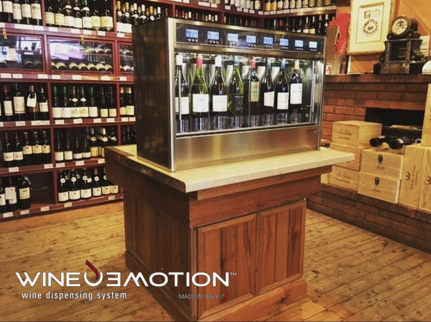 Sistema profesional de vino por copa WineEmotion dispensador automático servicio premium