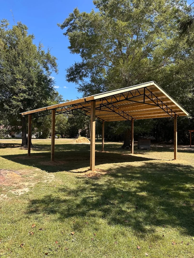 Completed pole barn project