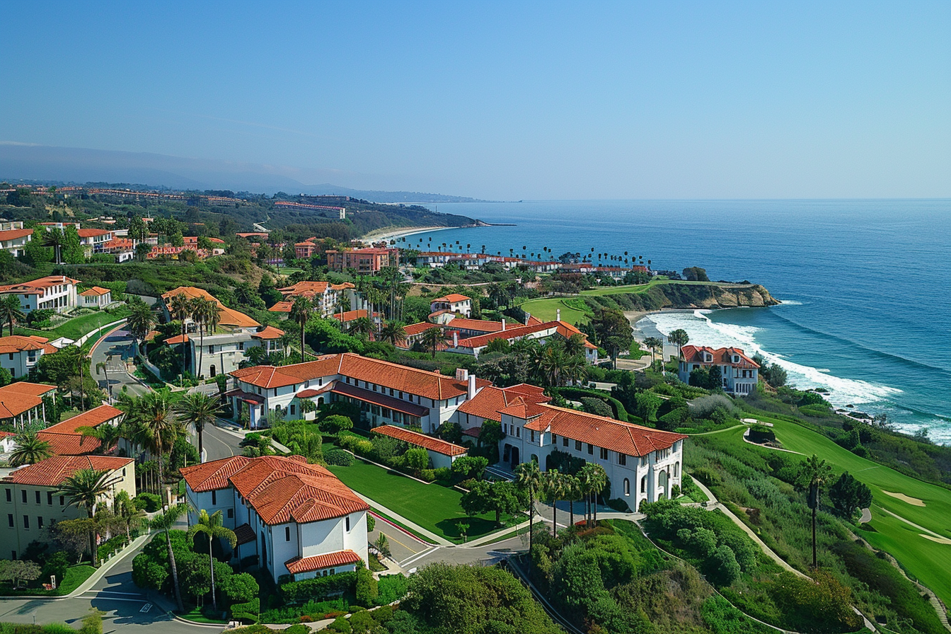 Loyola Marymount University campus overlooking the Pacific Ocean in Westchester Los Angeles