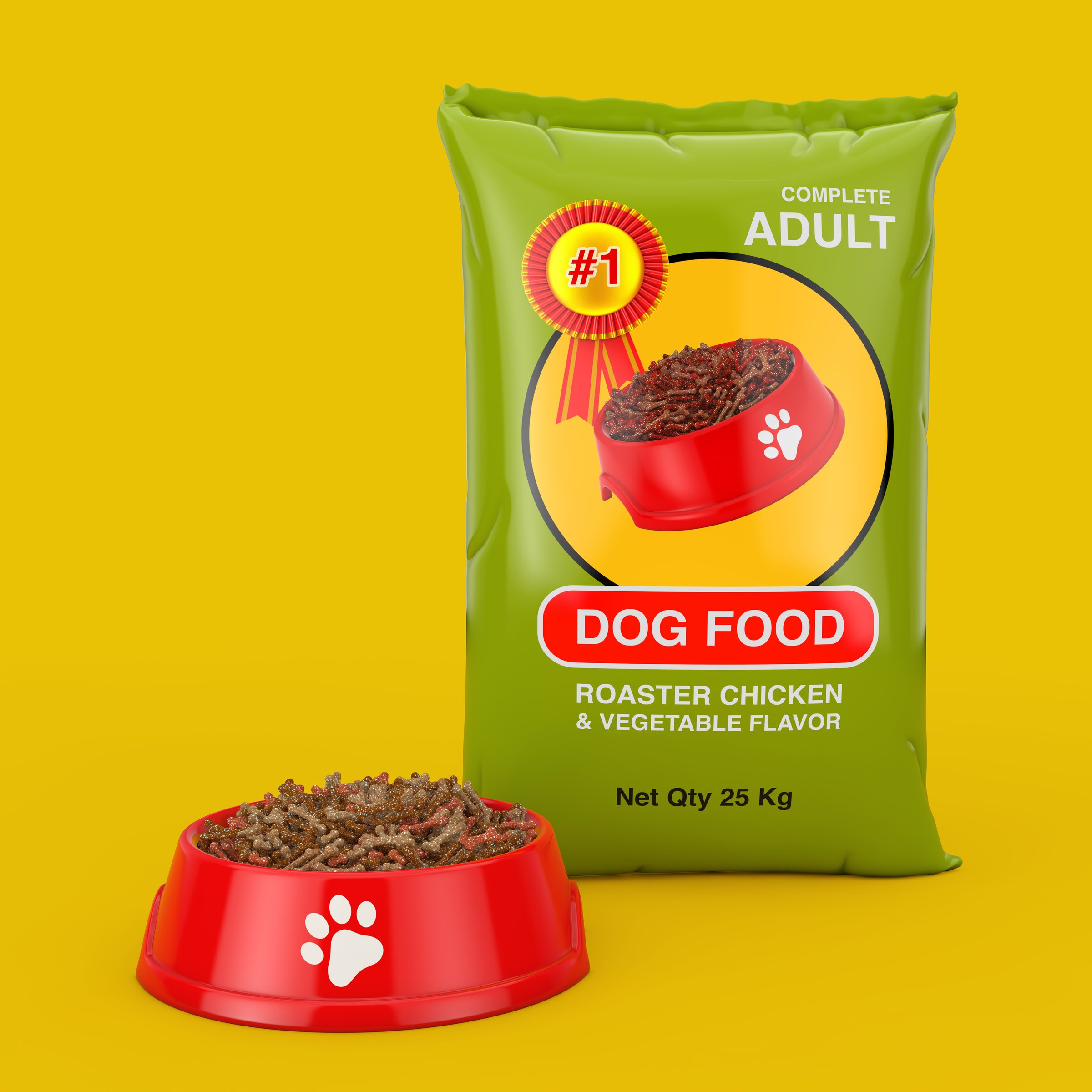 High-quality dog food product