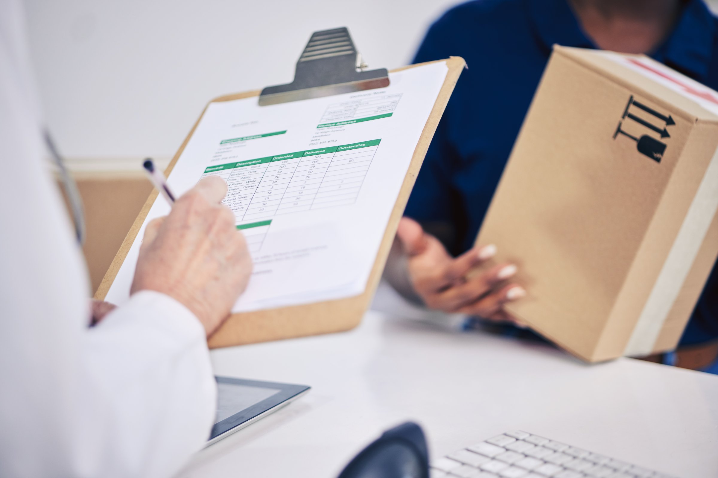 Confidential document delivery with careful handling and signature