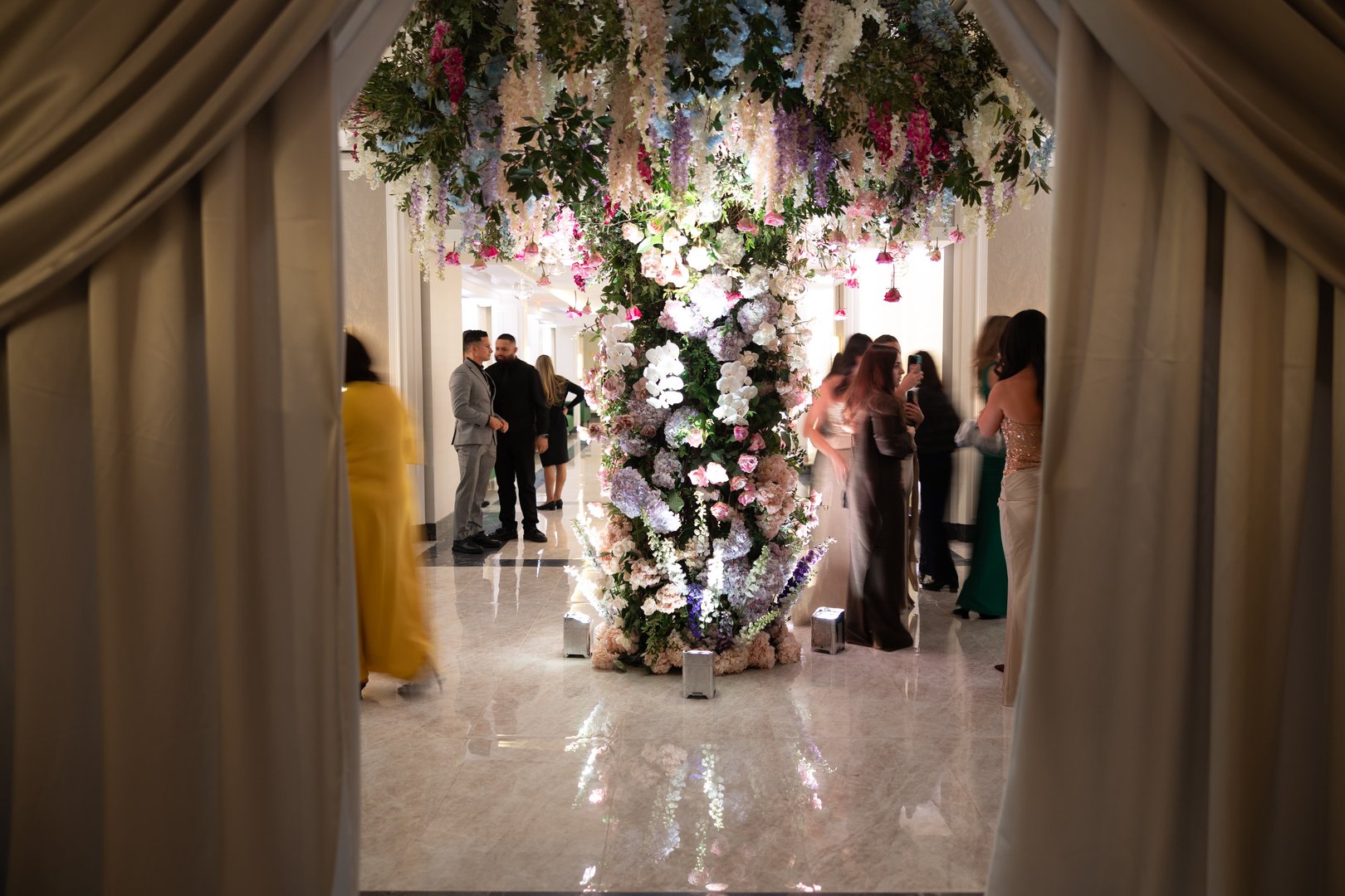 Intimate wedding ceremony moment