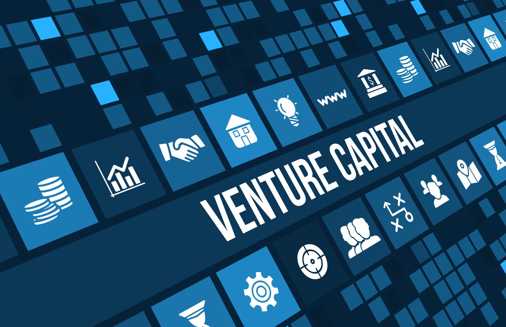 Venture Capital  concept image with business icons and copyspace.For more variation of this image please visit my portfolio