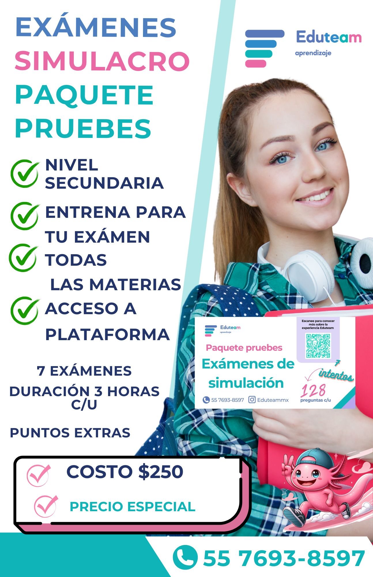 Póster curso de ingreso al bachillerato en Coacalco ECOEMS - Curso para la preparatoria en Coacalco - Curso para UNAM