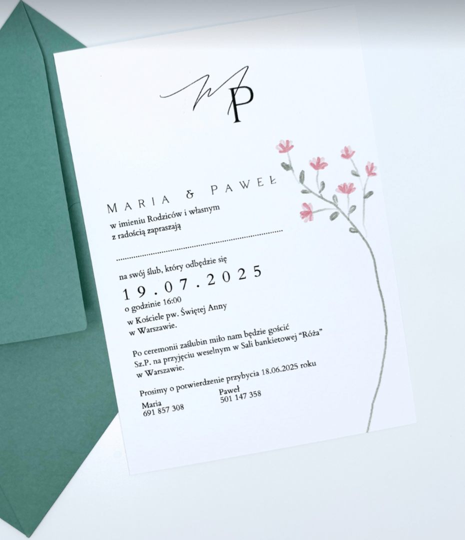 Zaproszenie kwiatowe 4