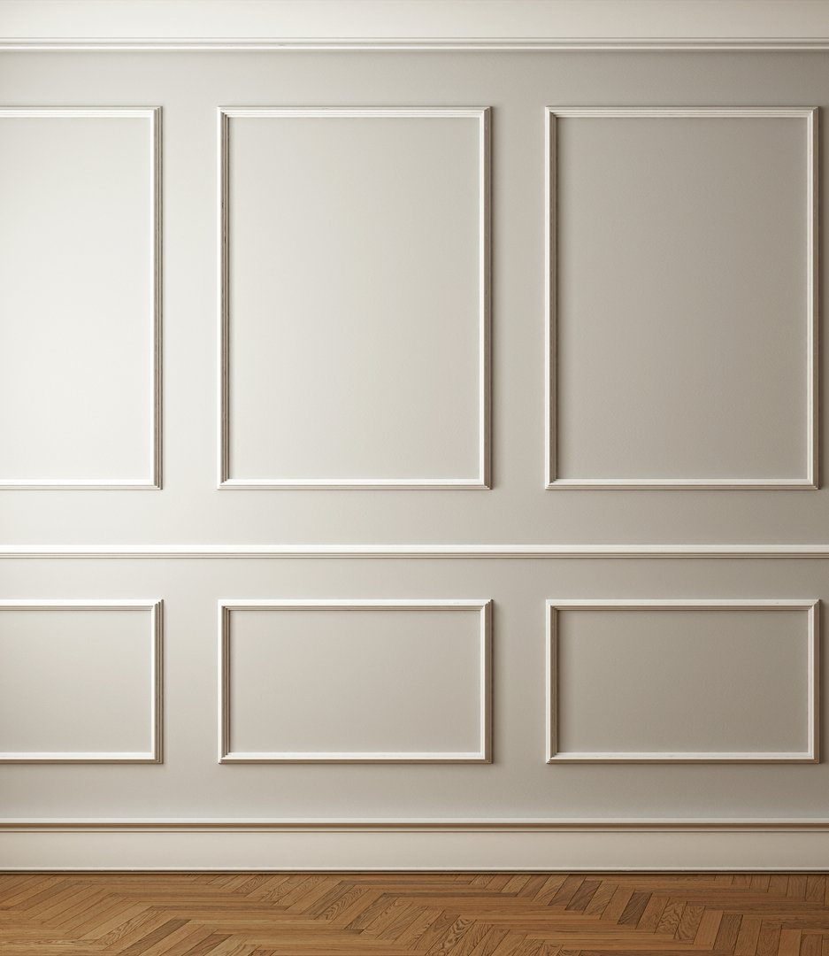 Large luxury modern bright interiors Living room mockup illustration 3D rendering image