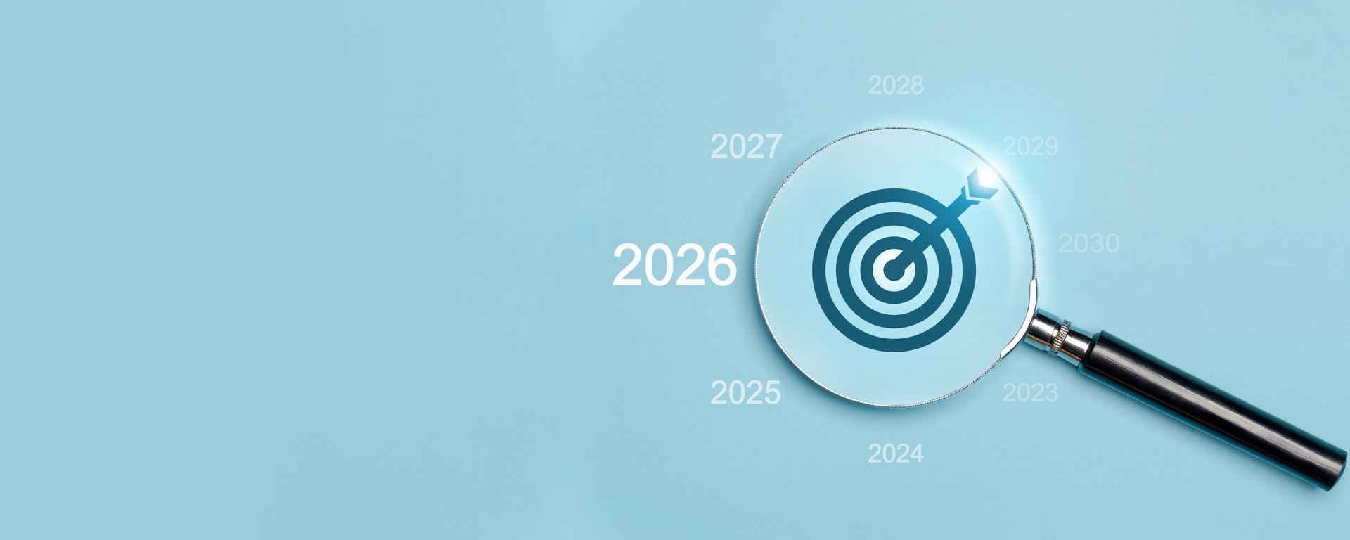 Happy new year 2026 business strategy goals concept