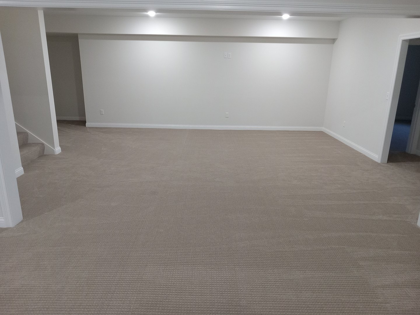 New basement carpet and flooring