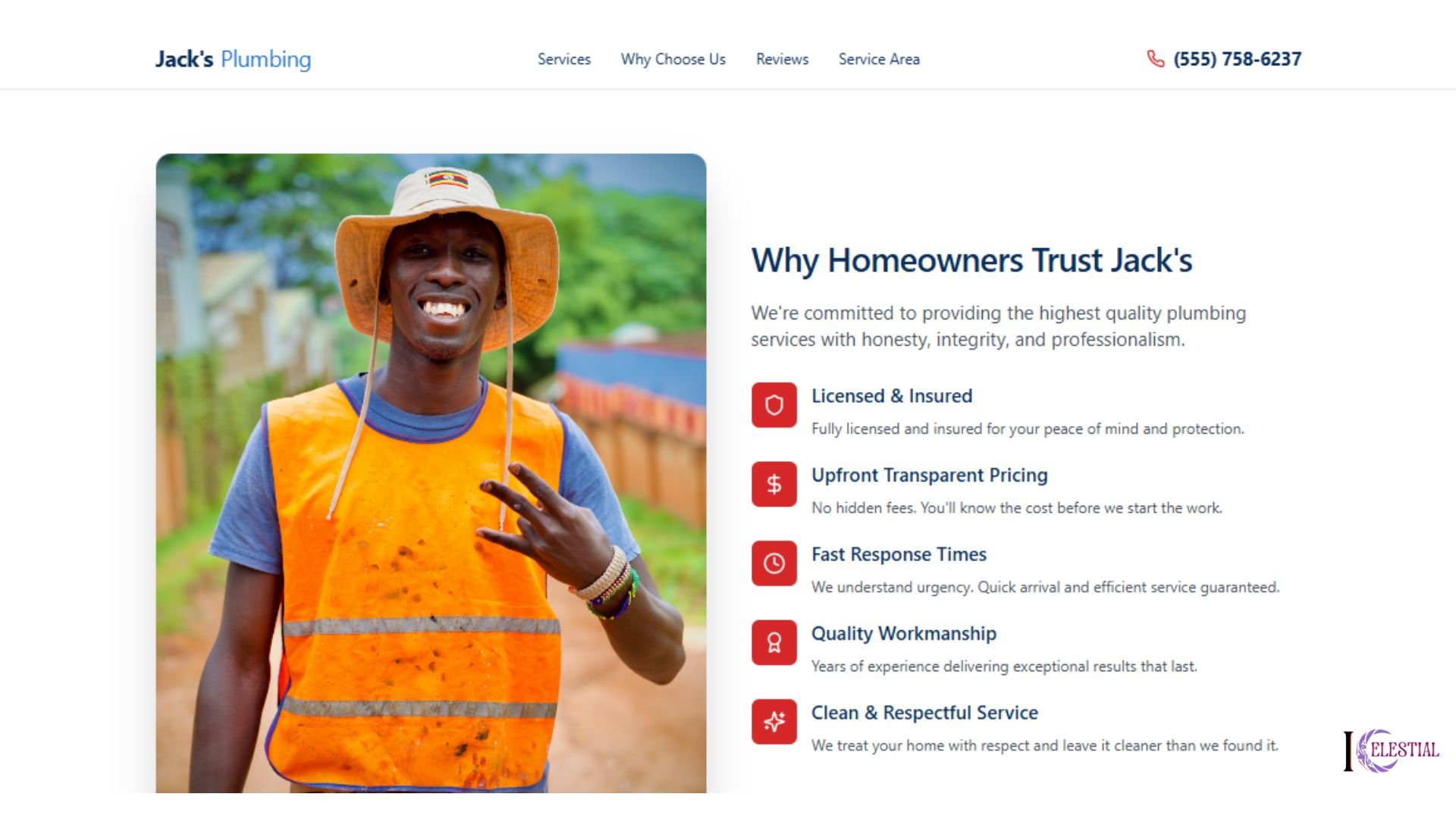 Jacks Plumbing Website Screenshot 3
