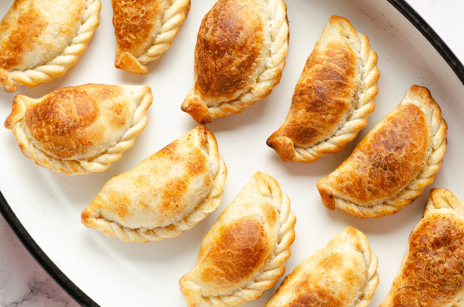 Typical Puerto Rican baked empanadas