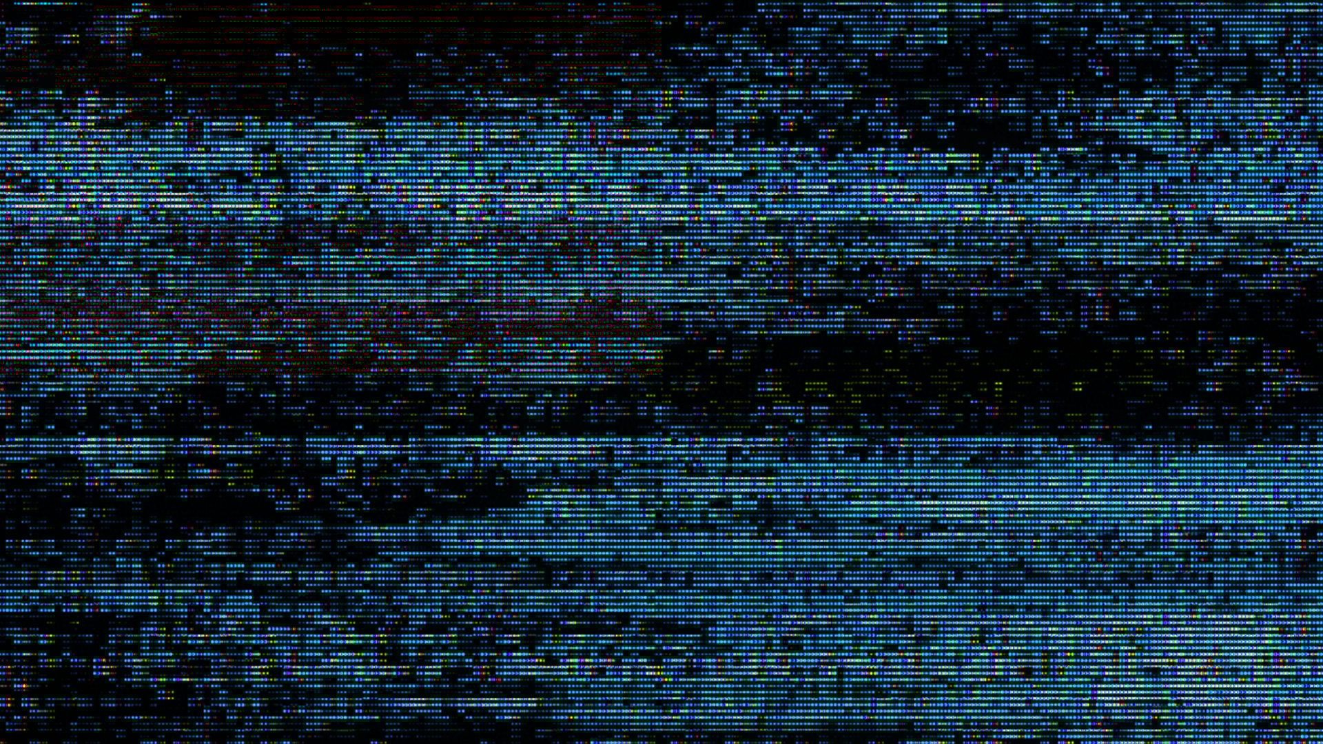 High-resolution glitch texture with pixel noise and blue RGB CRT distortion. Ideal for sci-fi effects, motion graphics, VJ loops, error screens, tech aesthetics, and retro-futuristic digital art. Perfect for use in video editing, overlays, and interface design.