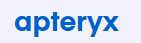 The word apteryx in lowercase blue font on a light gray background.